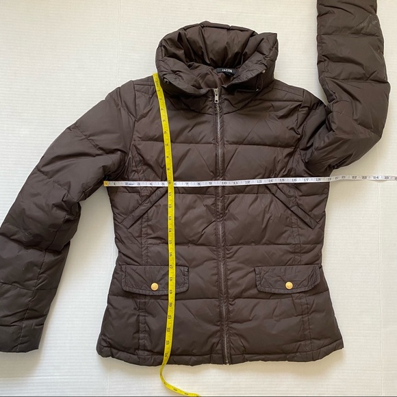 Jacob women’s brown down filled puffer coat parka size Medium - Picture 9 of 12